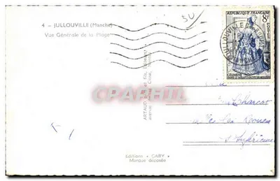 Jullouville (Manche) — Vista Geral da Praia — Éditions Caby — Verso