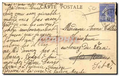 Jullouville - A Praia — Edição E. Baudry, n° 3359 — Verso