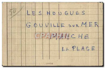 Les Hougueux - Gouville-sur-Mer - A Praia — G. Chey — Verso