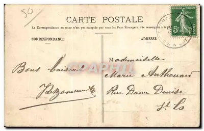 Bilhete postal antigo Vista Geral do Pelerinagem do Bem-aventurado Thomas — Verso