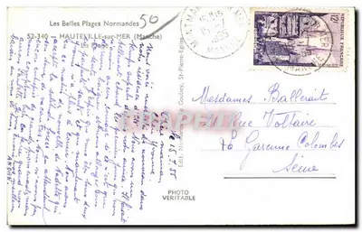 Le Belle Spiagge Normanne — Hauteville-sur-Mer (Manche) — Edit. St-Pierre-Eglise — Verso