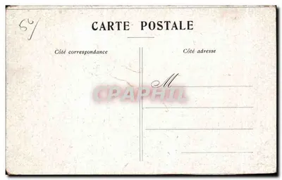 Bilhete postal antigo Castelo de Cavigny Manche — Verso