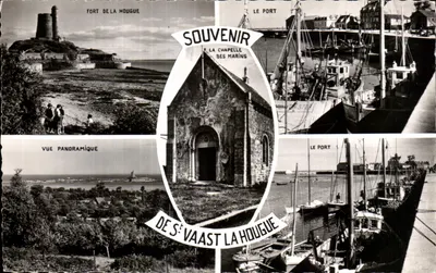 Saint-Vaast-la-Hougue — Forte de La Hougue, a capela dos marinheiros, o porto — Souvenir