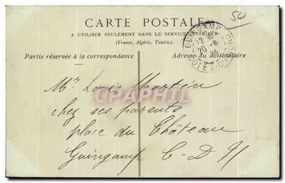 Arredores de Cherbourg — Castelo de Tourlaville, Facha Norte — ND. Fot. — Verso