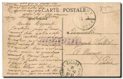 Fontenay-le-Comte — The Castle — Publisher: G. Duhem, Fontenay-le-Comte — Back