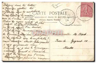 Fontenay-le-Comte - O Jardim Público — Coleção A. Robin, n° 01472 — Verso