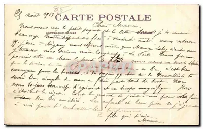 Wyspa Noirmoutier (Vendée) — Statek rybacki czekający na przypływ — wydawca nieznany, nr 3819 — Rewers