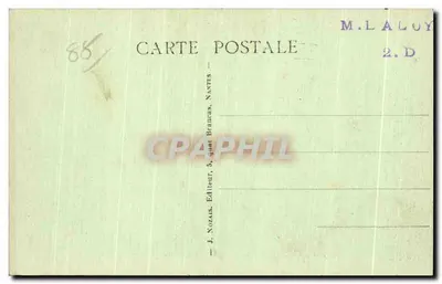 Noirmoutier — Plaża Souzeaux w świetle księżyca — J. Nozaïs, wydawca Nantes — Rewers
