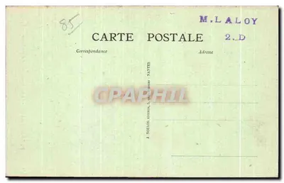 Noirmoutier - Zamek widziany z mostu Levis — wydanie J. Nuzais, Nantes, n°38 — Rewers