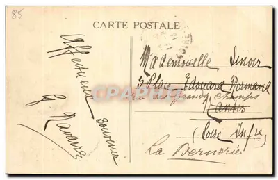 Wyspa Noirmoutier — Estakada widziana z lasu Dames — Kolekcja Landivier — Rewers