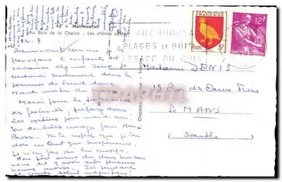 Bois de la Chaize — Los robles verdes — F. Chapeau, editor — Reverso