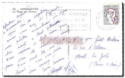 Praia das Damas — Noirmoutier — editor F. Chapeau, n°56 — Verso