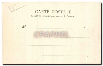 Wyspa Yeu (Vendée) — Stary Zamek, widok z Combe-du-Jard na zachodzie — Jutes Robuchon, fot., w Poitiers — nr 372 — Rewers