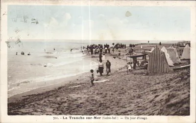 La Tranche-sur-Mer (Loire-Inf.) — Um dia de tempestade — Fototipo Jély-Foupin