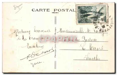 La Tranche-sur-Mer (Loire-Inf.) — Um dia de tempestade — Fototipo Jély-Foupin — Verso