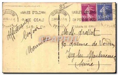 Quais de la Chaume — Les Sables-d'Olonne — Wydawca RAVILLY, nr 57 — Rewers