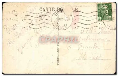Sablaïse — vrouw in visserijkleding — Phototype Jehly-Faupin, Mortagne-Vendée, n°45 — Achterkant