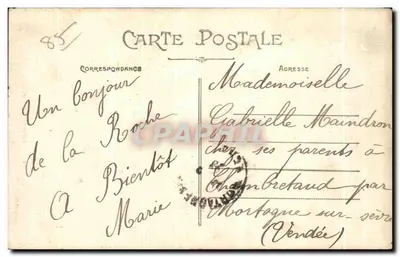 Sablaïse réparant ses filets — scène de pêche à Nantes — éditeur Artaud et Nozais — Achterkant