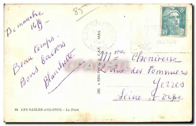 Les Sables-d'Olonne — Port — C.A.P. (64) — Rewers