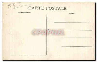 Les Sables-d'Olonne — Falisy na Jetyi Chaume w burzowej morskiej pogodzie — Lucien Amiaud, Sables-d'Olonne, n° 1027 — Rewers