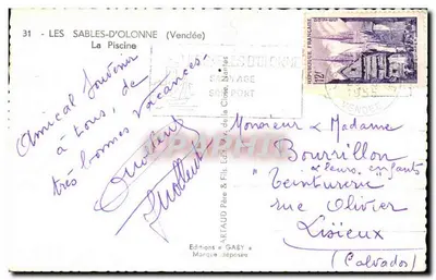 Les Sables-d'Olonne — Widok basenu — Wydawnictwo Gaby — Rewers