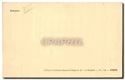 Kobieta w stroju tradycyjnym — Sablaise — Ramuntea — Rewers