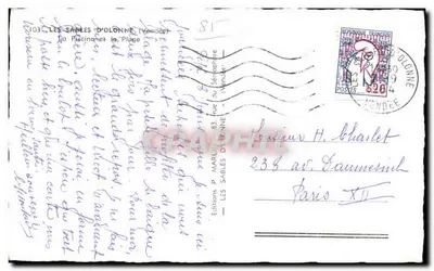 Les Sables-d'Olonne (Vendée) — A Praia e a Piscina — Edições P. Marlin — Verso