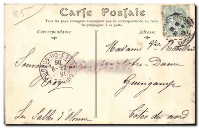 Les Sables-d'Olonne — Widok plaży w godzinach kąpieli — ND Piot — Rewers