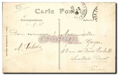 LES SABLES-D'OLONNE. — Sur la Plage. — Edition des Nouvelles Valérie, n° 54 — Verso