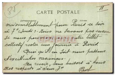 Les Sables-d'Olonne — Les Pins de la Rudellière — Limousin, Wydawca — Rewers