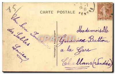 Les Sables-d'Olonne (Vendée) - Le Remblai et la Plage - A. B. — Rewers