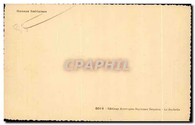 Taniec Sablais — Wydawnictwo Artystyczne Raymond Bergevin — n° 6014 — Rewers