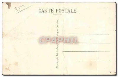Stara pocztówka Sables D olonne para z Sables D olonne Kaptur stroj tradycyjny — Rewers