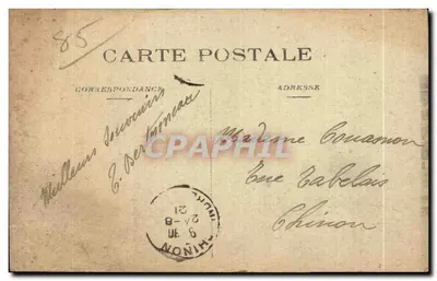 Les Sables-d'Olonne — Widok panoramiczny z wieży Arundel — fototypia Vabellier, Nantes — Rewers