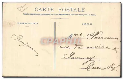 Mulher em traje tradicional — Sablaise — Coleção Lurien Amiaud, les Sables-d'Olonne - N° 1208 — Verso