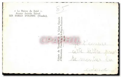 Dom Słońca — Aleja Aristide'a Brianda — Les Sables-d'Olonne (Vendée) — Rewers