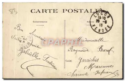 Luçon (Vendée) — Pomnik Zmarłych dla Ojczyzny — wydawca Sirene, nr 4308 — Rewers