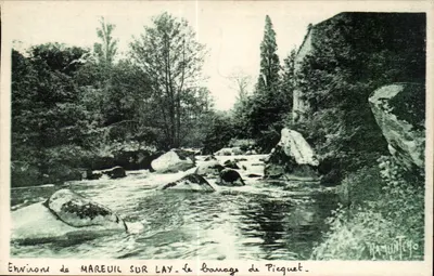 Arredores de MAREUIL SUR LAY — O Barragem de Picquet — R. Bergevin, La Rochelle, n° 11338