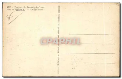Floresta de Mervent — Pierre-Brune — R. Bergevin, editor — Verso