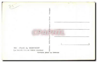 Floresta de Mervent — Vale visto do Velho Castelo — Edições Jehly — Verso