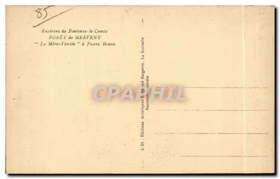 Floresta de Mervent — A Mãe Vendée para Pierre Brune — Éditions Artistiques R. Bergevin — Verso