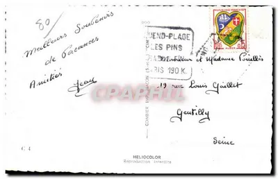Quend-Place-les-Pins — Ricordo di Quend-Place-les-Pins (Somme) — Héliocolor — Verso