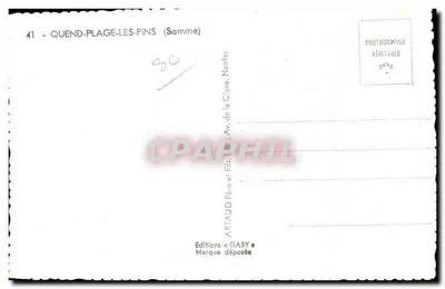 Quend-Plage-les-Pins — Floresta de pinheiros — Edições Gaby, Nantes — Verso