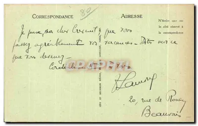 Mers-les-Bains - La Falaise — widok z falistych skał — LL, nr 104 — Rewers