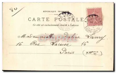 Mers-Plage - A Digue e a Promenade — Manche, editor L.D.B., n°58 — Verso