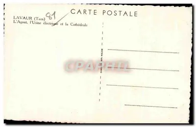 Lavaur (Tarn) — O Agout, a Usina Elétrica e a Catedral — Comité Imp. Macon — Verso