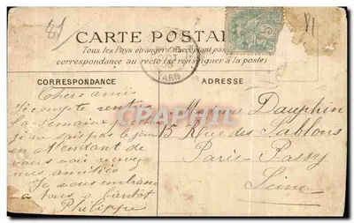 Bilhete postal antigo o Tarn ilustra Lavaur a Catedral St Alain — Verso