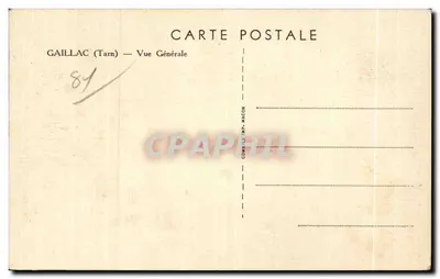 Gaillac (Tarn) — Vista Geral — Comité Imp. Macon — Verso