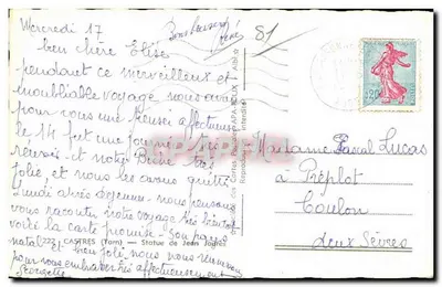 Castrès (Tarn) — Statua Jana Jaurès — wydawca Graphtil — Rewers