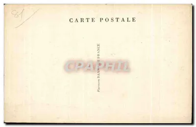 Castres — Jardín del Obispado y el Teatro — Edición Damier de France, n°4 — Reverso